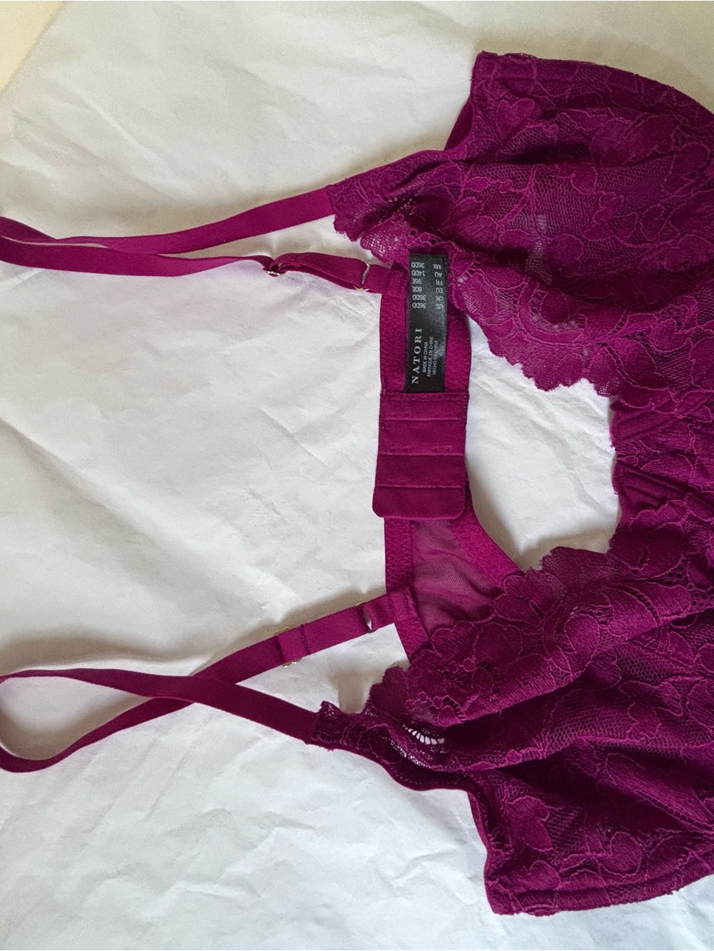 Natori Peony Unlined Underwire Lace Bra size 36DD - Picture 2 of 5